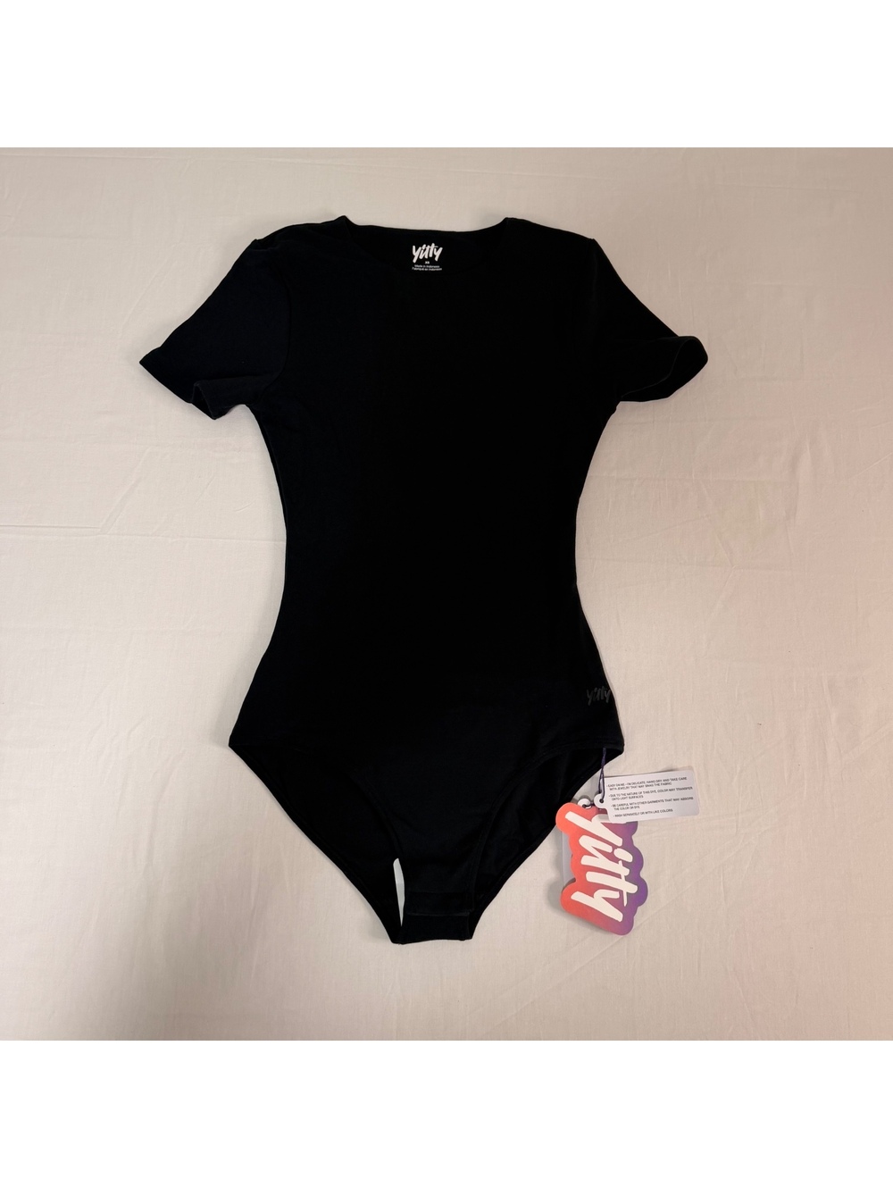 Yitty Black Short Sleeve Bodysuit XS